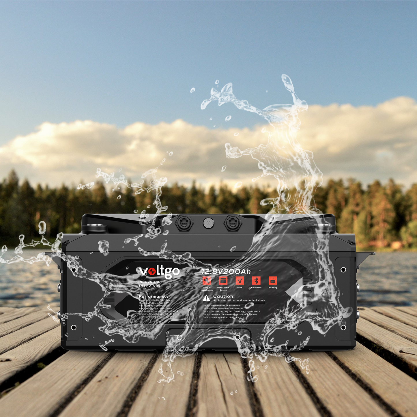 VoltGo Elite Series 12.8V 200Ah LiFePO₄ Battery